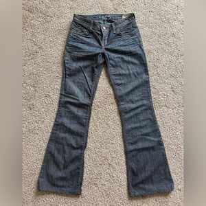 575 Low Rise Flared 100% Cotton Denim Blue Jeans Size 25